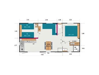 mobilhome premium chêne camping la Pélonie en Dordogne